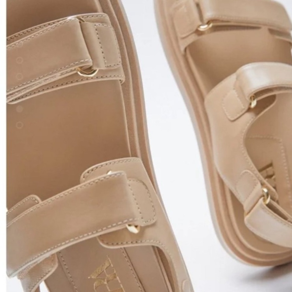 ZARA Chunky Beige Sandals